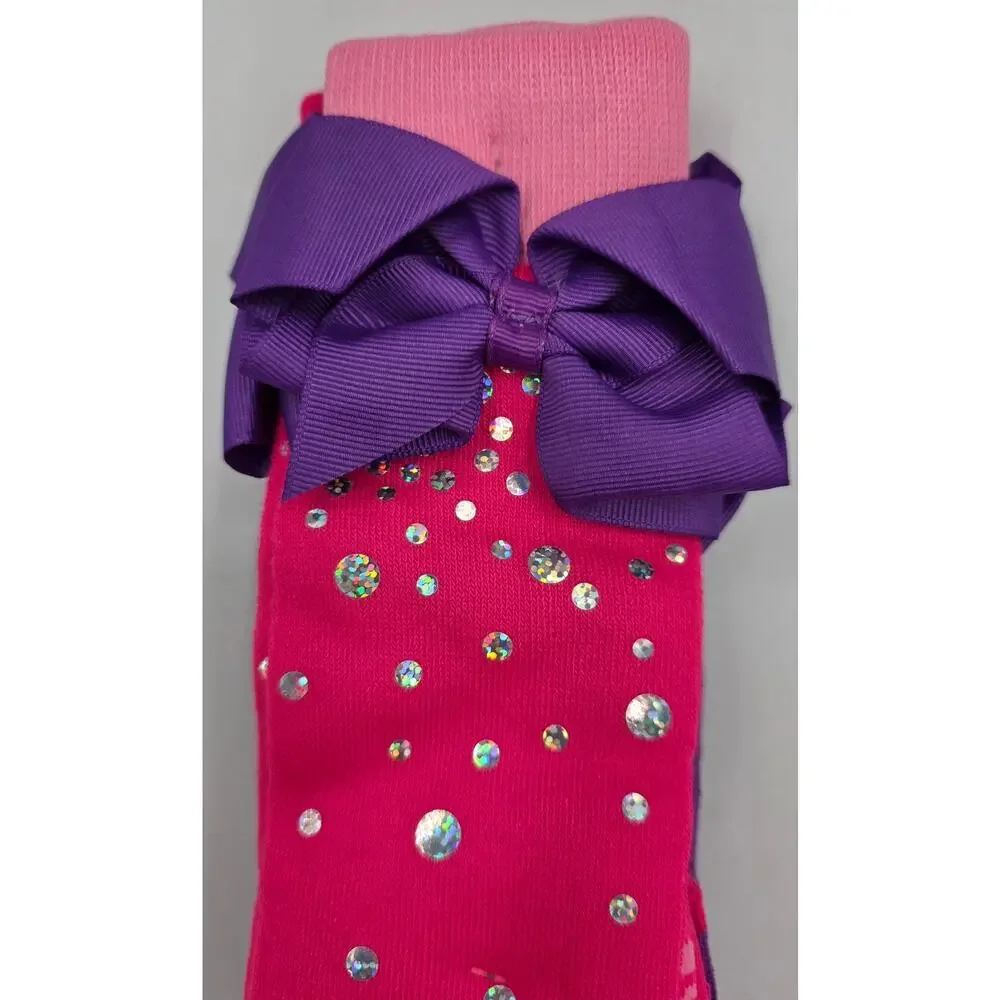 Jojo Siwa Girls 2 Pack Knee High Socks Size 4-11 Glam Dance Crazy Sock Spirit